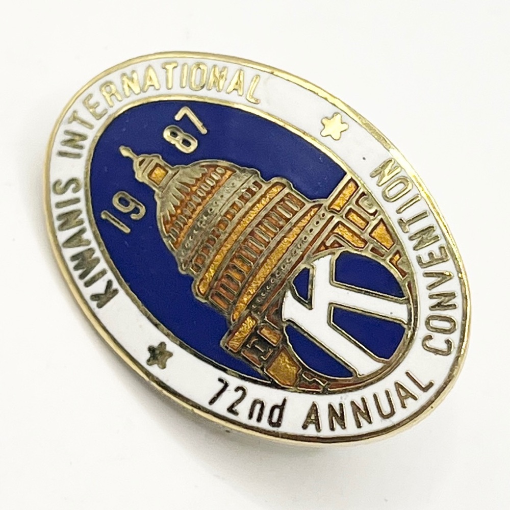 Vintage Kiwanis Enamel Pinback Lapel Pin Hat Pin